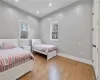 Bedroom with light wood-type flooring