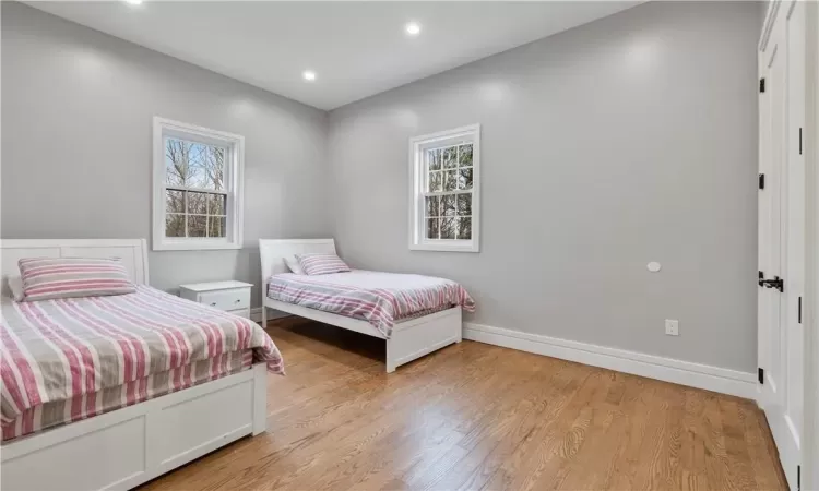 Bedroom with light wood-type flooring