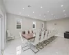 Dining room featuring light tile flooring