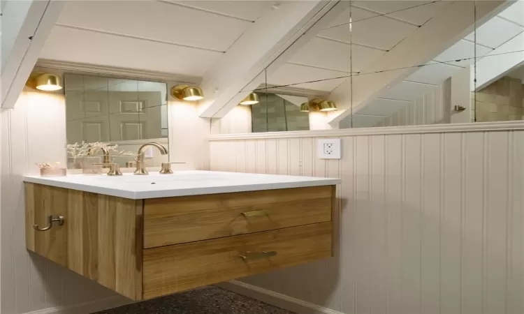 Bathroom with large vanity