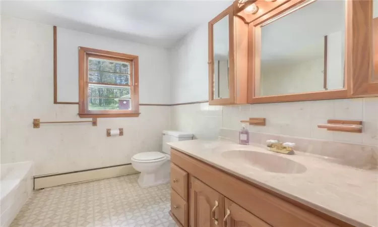 Bathroom off hallway