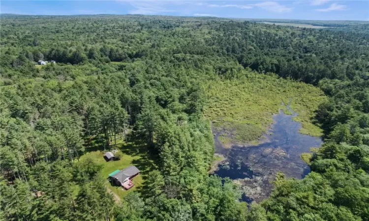 View of Home, Property and Pond