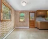 Dining area in kitchen - back door.