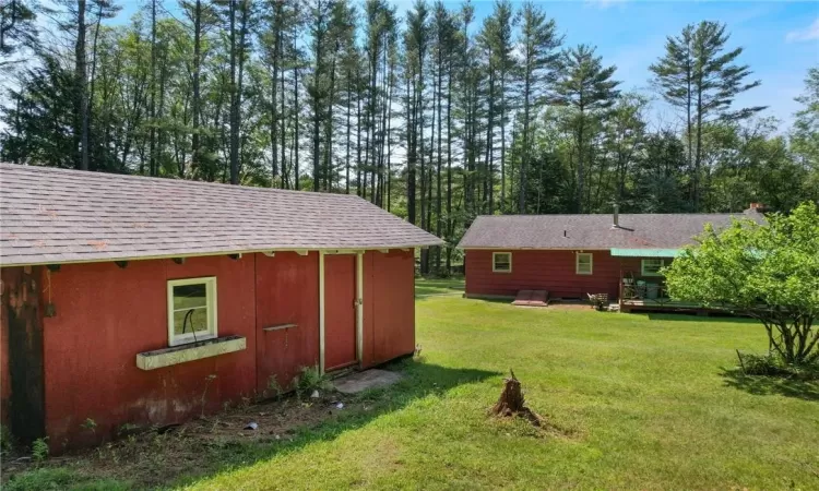 Shed in back of home.