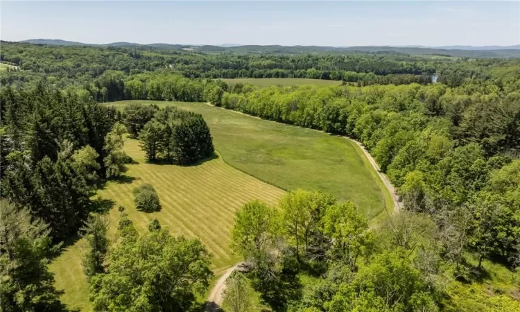 Bird's eye view featuring a rural view