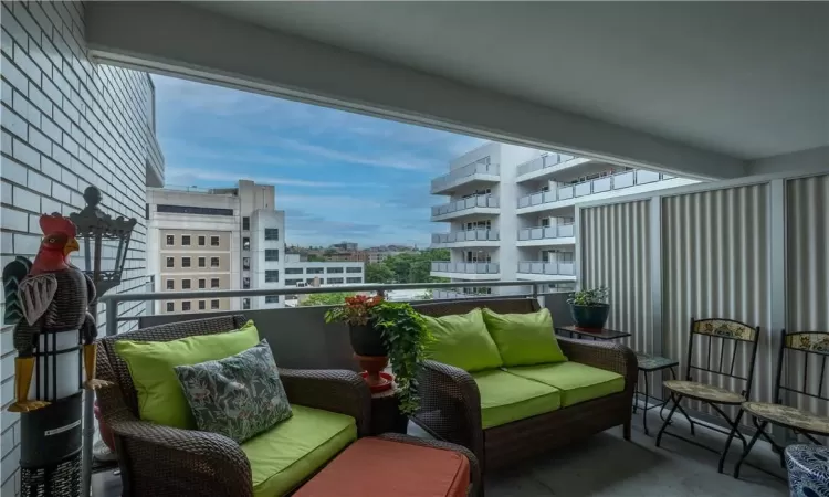 Small terrace off of the primary bedroom