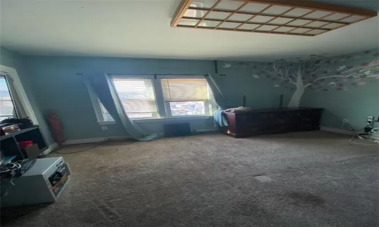 Unfurnished room featuring carpet