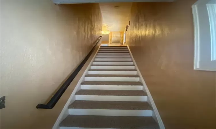 Stairway with carpet