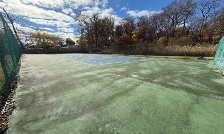 View of tennis court