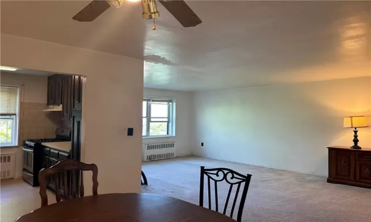 Spacious dining area with a walk in Pantry