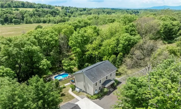 Birds eye view of property