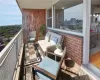 Balcony with an outdoor living space