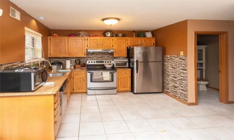 Kitchen from dining area