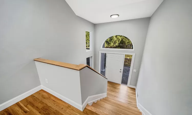 Foyer featuring light hardwood / wood-style floors