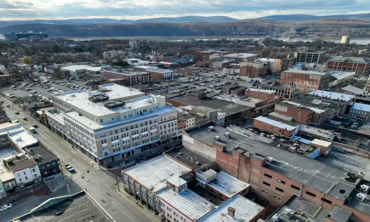 Bird's eye view featuring a mountain view