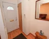 Foyer featuring light wood-type flooring