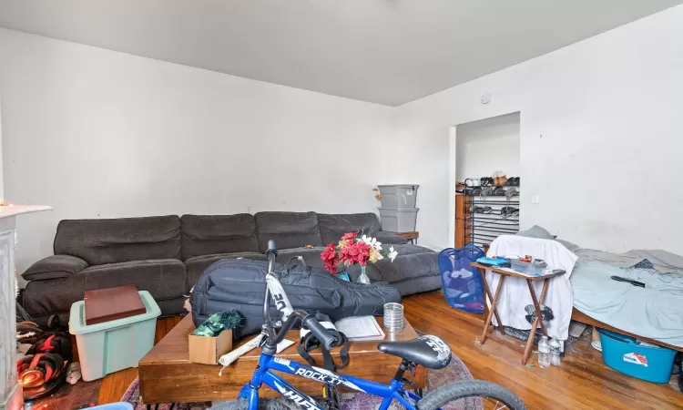 Living room featuring hardwood / wood-style floors