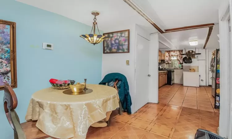 Dining room featuring a chandelier