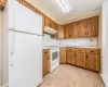 Kitchen with white appliances