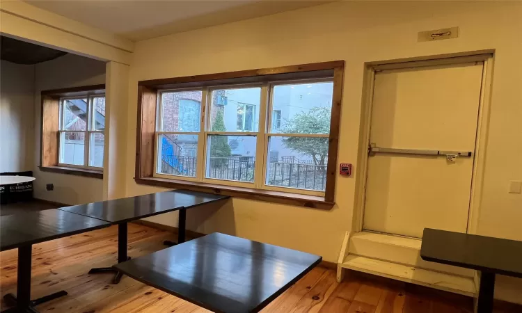 Dining area featuring hardwood / wood-style flooring