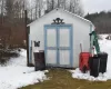 View of snow covered structure