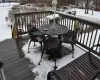 View of snow covered deck