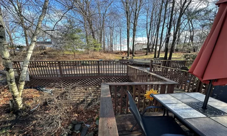 View of wooden terrace