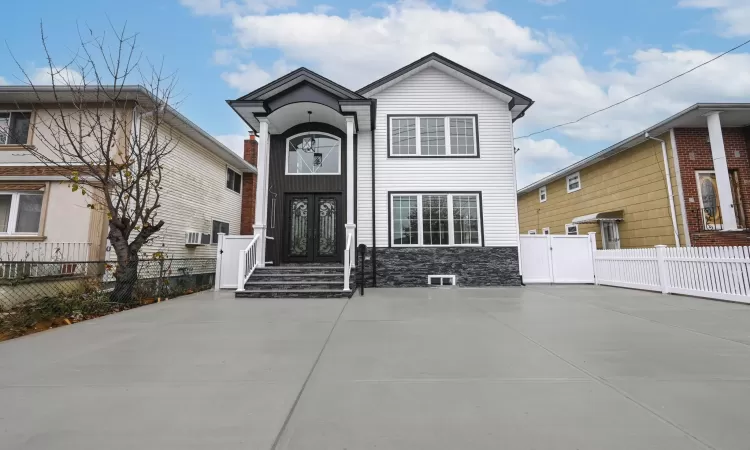 View of front of home featuring french doors