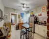 Kitchen with cream cabinets, ceiling fan, plenty of natural light, and appliances with stainless steel finishes