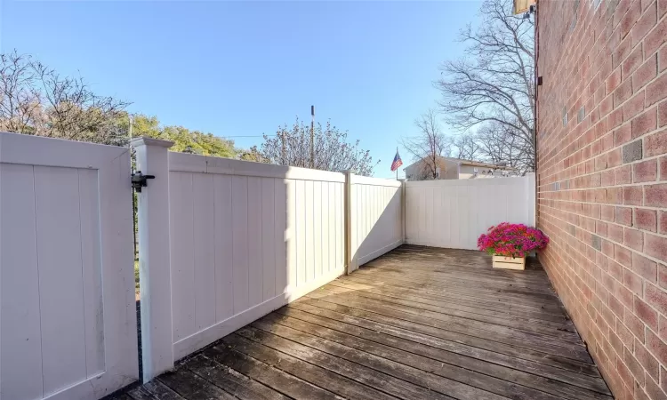 View of wooden terrace