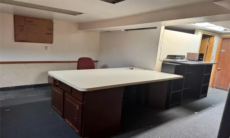 Kitchen with a kitchen island