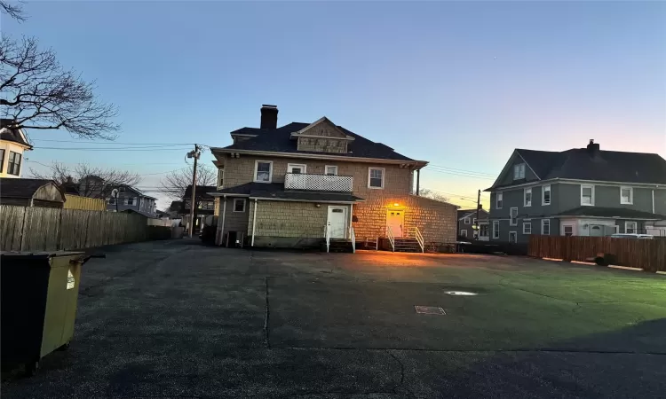 View of back house at dusk