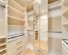 Spacious closet featuring hardwood / wood-style flooring