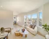 Living room featuring light wood-type flooring