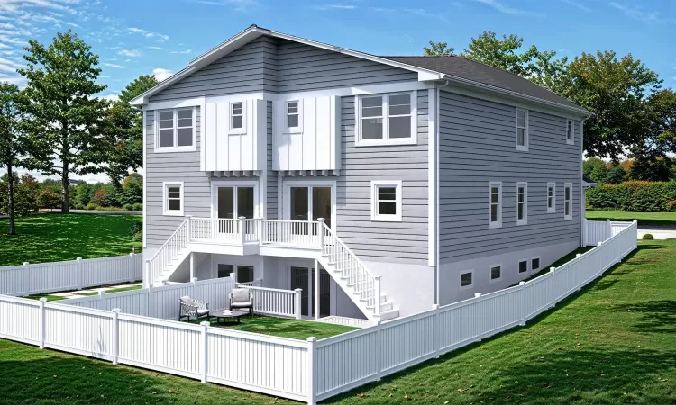 Rendering of back view of home