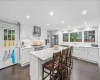 Kitchen with white cabinetry