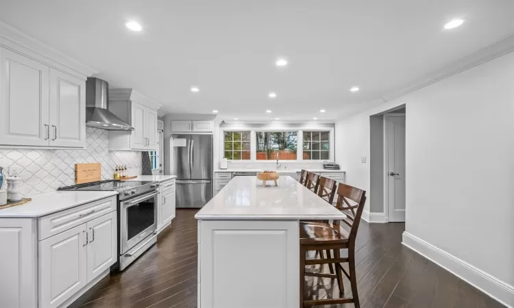 Kitchen featuring a center island