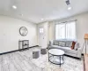 Living room featuring light hardwood / wood-style flooring