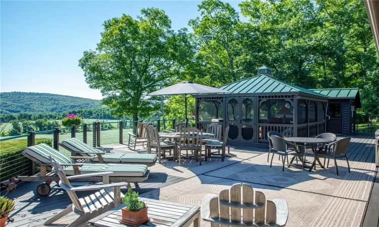 Deck with a gazebo