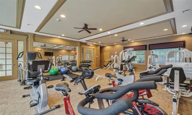 Fitness center in clubhouse