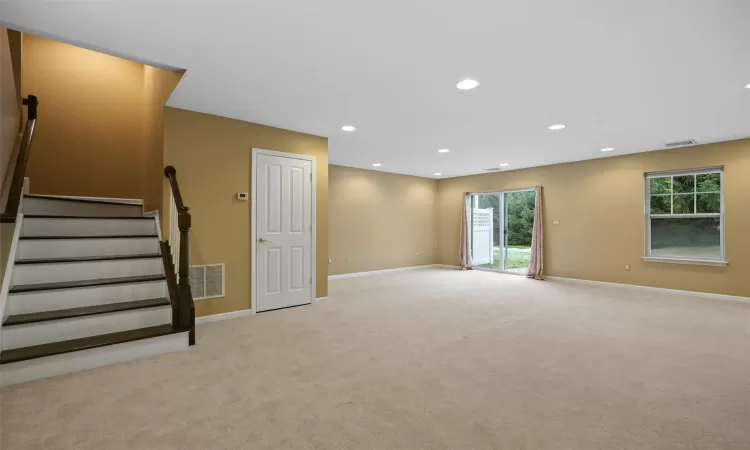 Virtually stagedFamily room with access to patio