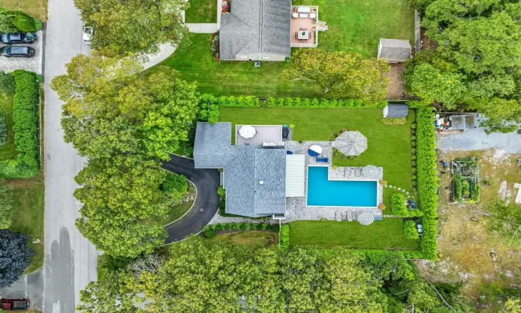 Birds eye view of property