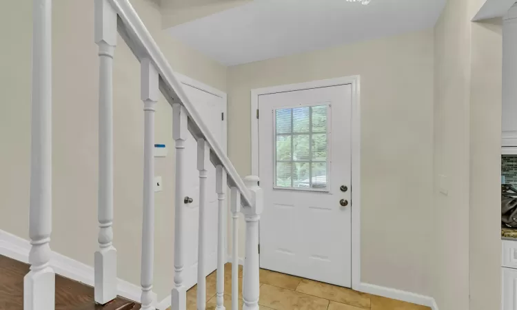 View of tiled entryway