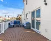 Deck with an outdoor hangout area