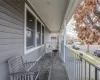 Balcony with a porch