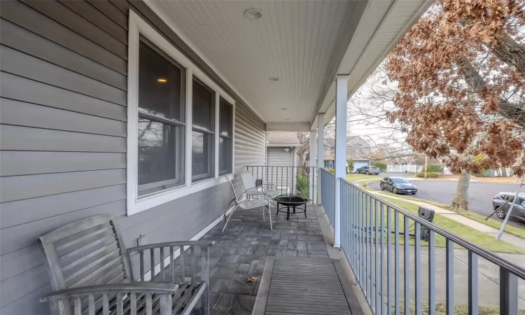 Balcony with a porch