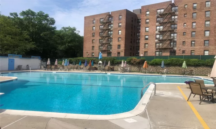 View of pool with a patio