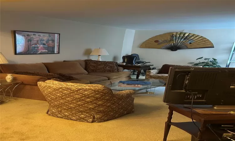 View of carpeted living room