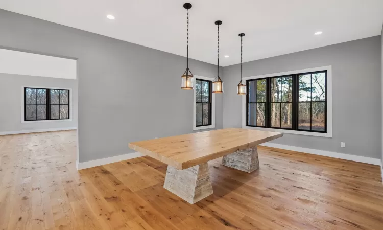 White oak table with white wash