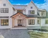 Front view of house with french doors